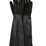 Black Industrial Rubber Glove Rough Palm