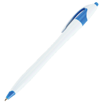 Slim White Barrel Ballpoint Pen