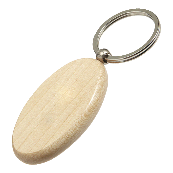 304668-main.png Oval Wooden Keychain - Image 1