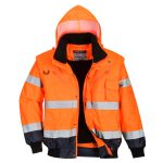C465-Hi-Vis 3-in-1 Contrast Bomber Jacket