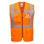 C496-Madrid Hi-Vis Half Mesh Executive Vest
