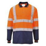 S279-Hi-Vis Contrast Polo Shirt L/S